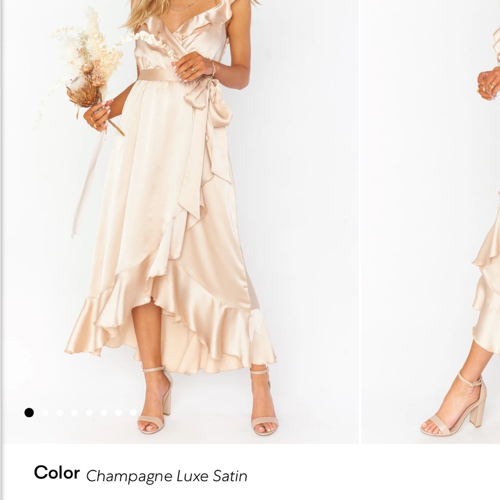 Samantha ruffle wrap dress
